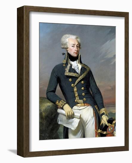 Portrait of Gilbert Motier, Marquis De La Fayette (Lafayette) by Joseph-Desire Court-null-Framed Premium Giclee Print