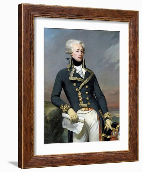 Portrait of Gilbert Motier, Marquis De La Fayette (Lafayette) by Joseph-Desire Court-null-Framed Giclee Print