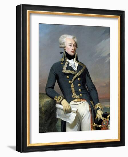 Portrait of Gilbert Motier, Marquis De La Fayette (Lafayette) by Joseph-Desire Court-null-Framed Giclee Print