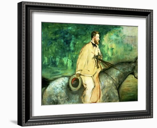 Portrait of Gillaudin on a Horse-Edouard Manet-Framed Giclee Print