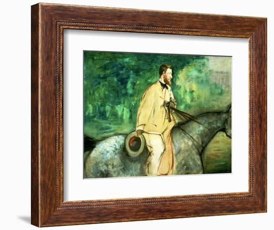 Portrait of Gillaudin on a Horse-Edouard Manet-Framed Giclee Print