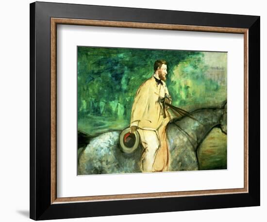 Portrait of Gillaudin on a Horse-Edouard Manet-Framed Giclee Print