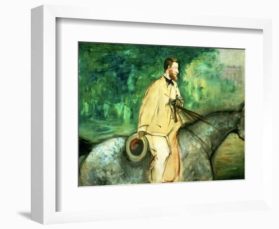 Portrait of Gillaudin on a Horse-Edouard Manet-Framed Giclee Print