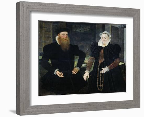 Portrait of Gillis Hooftman, Shipowner-Maerten de Vos-Framed Art Print