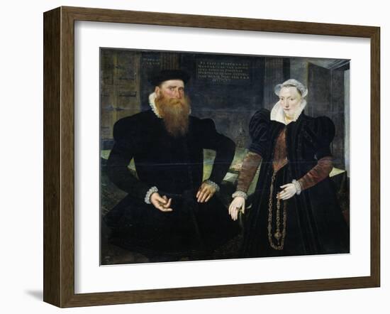 Portrait of Gillis Hooftman, Shipowner-Maerten de Vos-Framed Art Print