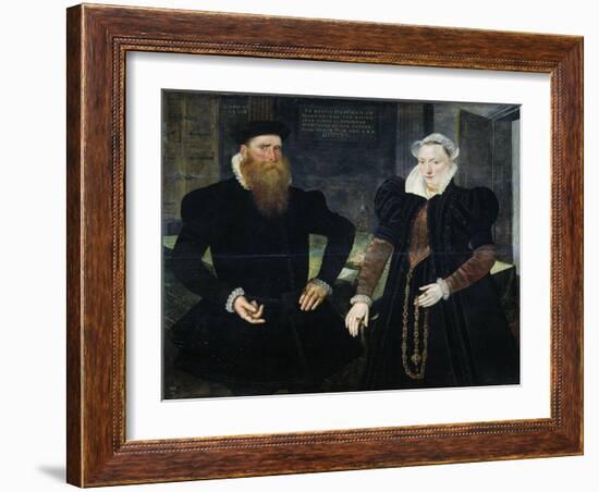 Portrait of Gillis Hooftman, Shipowner-Maerten de Vos-Framed Art Print