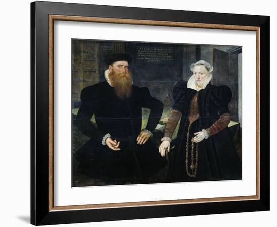 Portrait of Gillis Hooftman, Shipowner-Maerten de Vos-Framed Art Print