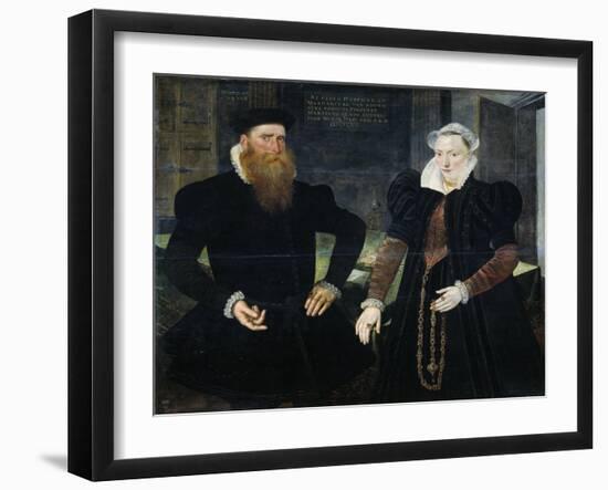 Portrait of Gillis Hooftman, Shipowner-Maerten de Vos-Framed Art Print