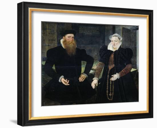 Portrait of Gillis Hooftman, Shipowner-Maerten de Vos-Framed Art Print