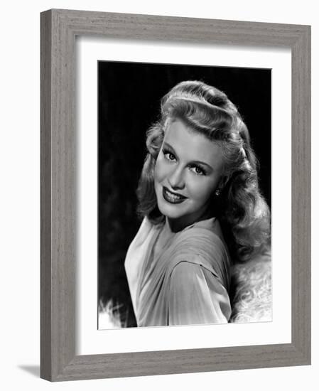 Portrait of Ginger Rogers, c.1945-null-Framed Photo
