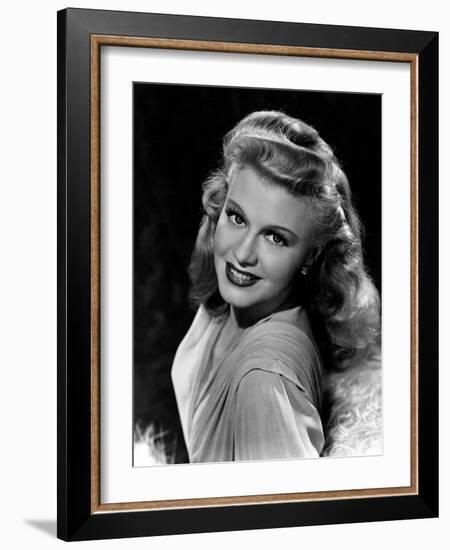 Portrait of Ginger Rogers, c.1945-null-Framed Photo