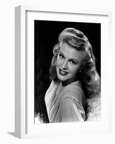 Portrait of Ginger Rogers, c.1945-null-Framed Photo