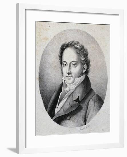 Portrait of Gioacchino Rossini-null-Framed Giclee Print