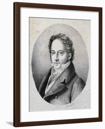 Portrait of Gioacchino Rossini-null-Framed Giclee Print