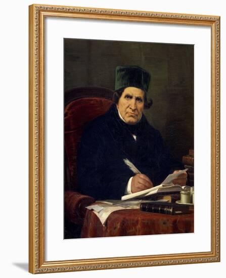 Portrait of Giovan Battista Niccolini, Italian Playwright and Patriot-Stefano Ussi-Framed Giclee Print