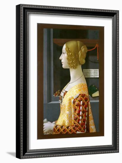 Portrait of Giovanna Tornabuoni, 1489-90-Domenico Ghirlandaio-Framed Giclee Print