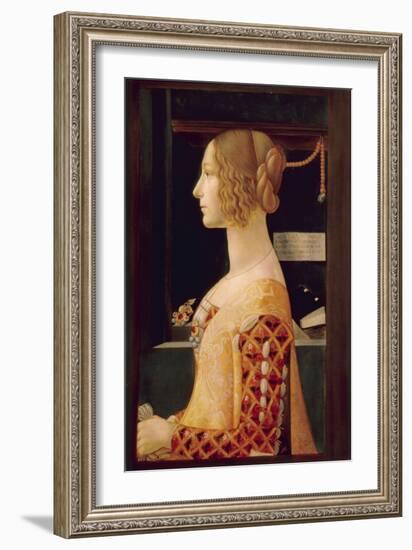 Portrait of Giovanna Tornabuoni, C.1899-Domenico Ghirlandaio-Framed Giclee Print