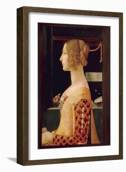 Portrait of Giovanna Tornabuoni, C.1899-Domenico Ghirlandaio-Framed Giclee Print