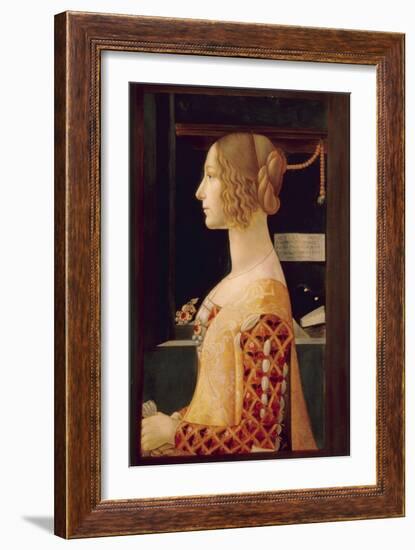Portrait of Giovanna Tornabuoni, C.1899-Domenico Ghirlandaio-Framed Giclee Print