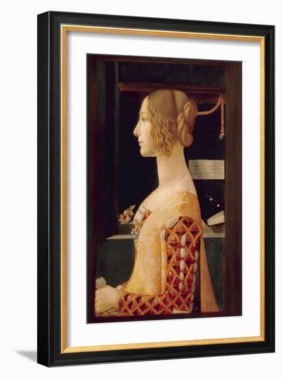 Portrait of Giovanna Tornabuoni, C.1899-Domenico Ghirlandaio-Framed Giclee Print