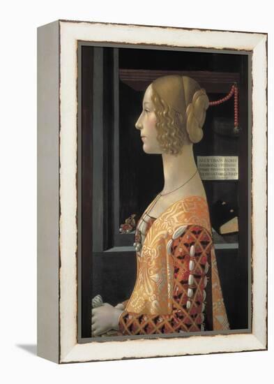 Portrait of Giovanna Tornabuoni-Domenico Ghirlandaio-Framed Stretched Canvas