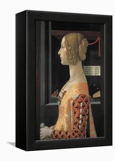 Portrait of Giovanna Tornabuoni-Domenico Ghirlandaio-Framed Stretched Canvas