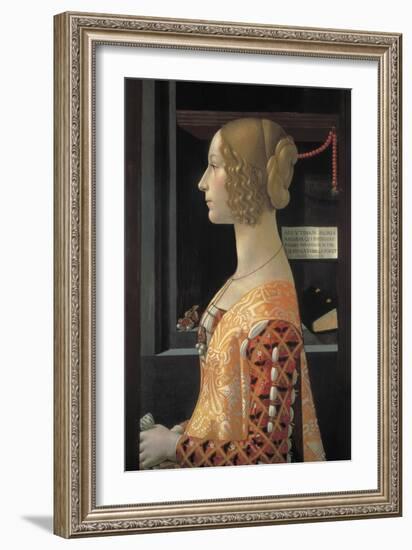 Portrait of Giovanna Tornabuoni-Domenico Ghirlandaio-Framed Art Print