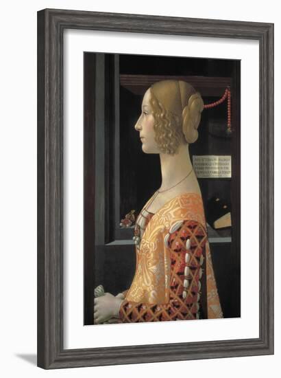 Portrait of Giovanna Tornabuoni-Domenico Ghirlandaio-Framed Art Print