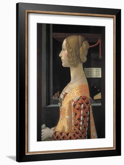 Portrait of Giovanna Tornabuoni-Domenico Ghirlandaio-Framed Art Print