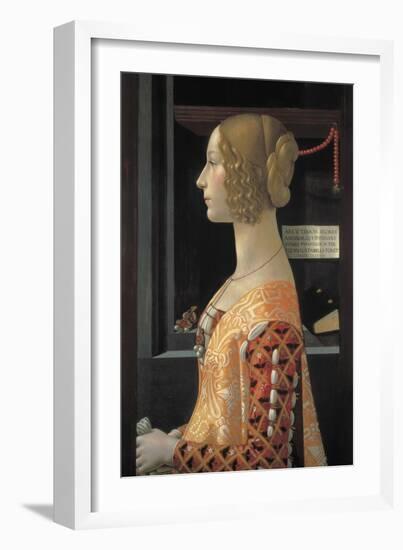 Portrait of Giovanna Tornabuoni-Domenico Ghirlandaio-Framed Art Print