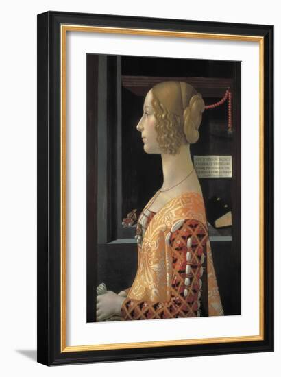 Portrait of Giovanna Tornabuoni-Domenico Ghirlandaio-Framed Art Print