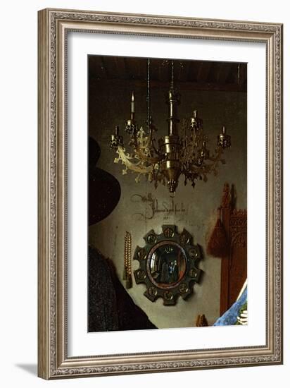 Portrait of Giovanni Arnolfini and his Wife, c.1434 (detail)-Jan van Eyck-Framed Giclee Print