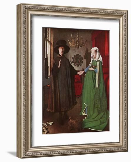 Portrait of Giovanni Arnolfini and his Wife, c.1434-Jan van Eyck-Framed Art Print