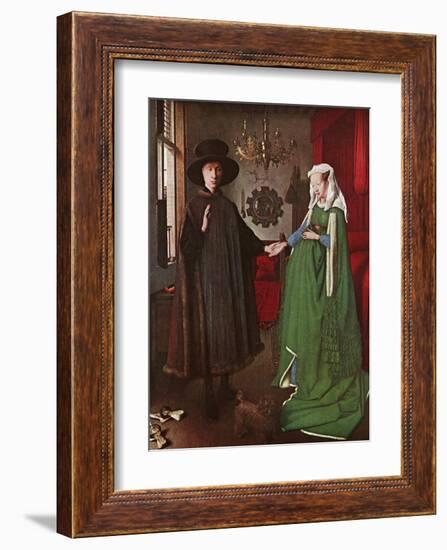 Portrait of Giovanni Arnolfini and his Wife, c.1434-Jan van Eyck-Framed Art Print