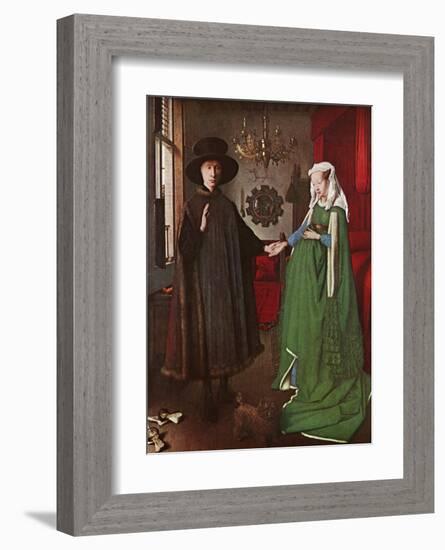 Portrait of Giovanni Arnolfini and his Wife, c.1434-Jan van Eyck-Framed Art Print