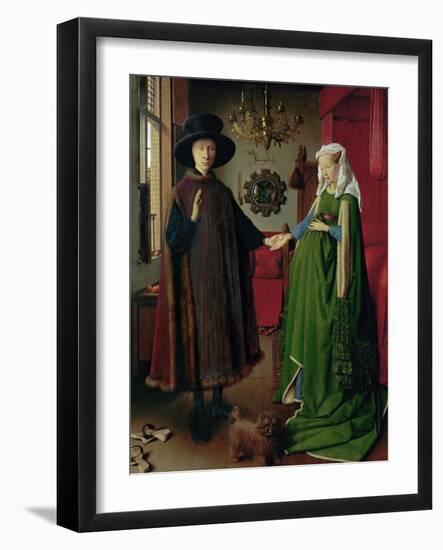 Portrait of Giovanni Arnolfini and his Wife, c.1434-Jan van Eyck-Framed Giclee Print