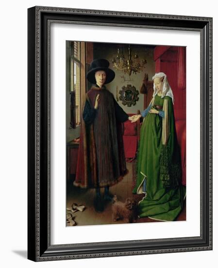 Portrait of Giovanni Arnolfini and his Wife, c.1434-Jan van Eyck-Framed Giclee Print