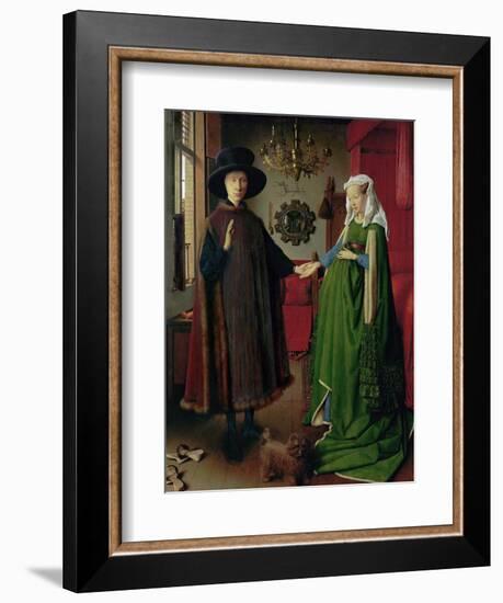 Portrait of Giovanni Arnolfini and his Wife, c.1434-Jan van Eyck-Framed Giclee Print