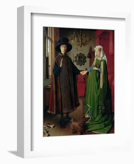 Portrait of Giovanni Arnolfini and his Wife, c.1434-Jan van Eyck-Framed Giclee Print