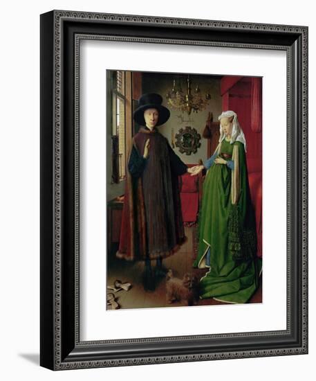 Portrait of Giovanni Arnolfini and his Wife, c.1434-Jan van Eyck-Framed Giclee Print