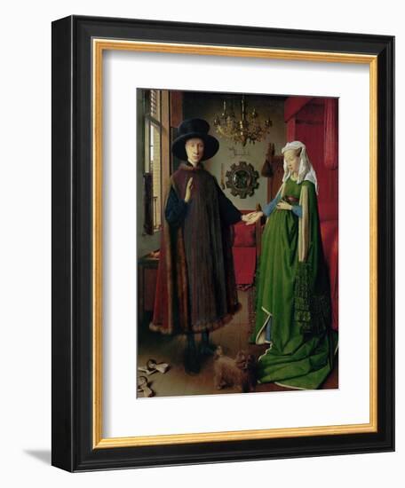 Portrait of Giovanni Arnolfini and his Wife, c.1434-Jan van Eyck-Framed Giclee Print