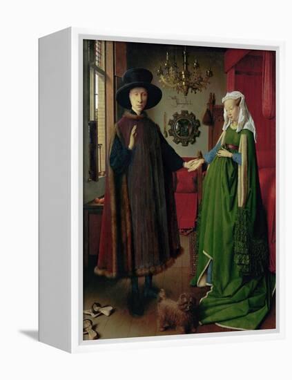 Portrait of Giovanni Arnolfini and his Wife, c.1434-Jan van Eyck-Framed Premier Image Canvas