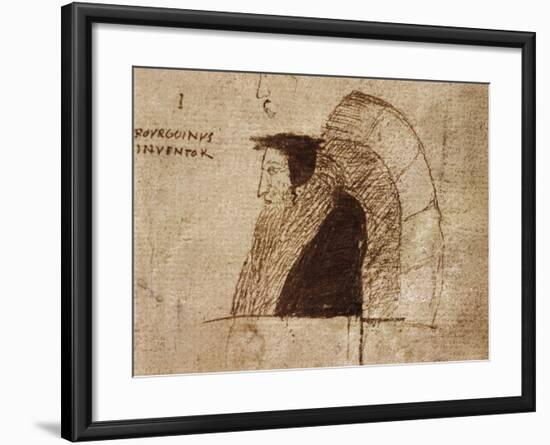 Portrait of Giovanni Calvino-null-Framed Giclee Print