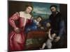 Portrait of Giovanni Della Volta with His Wife and Children, 1547-Lorenzo Lotto-Mounted Giclee Print