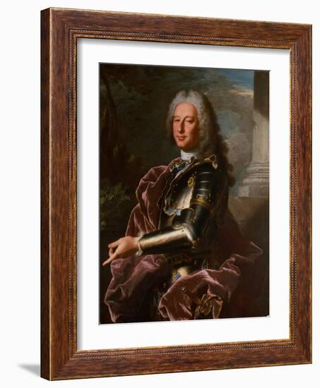 Portrait of Giovanni Francesco II Brignole Sale, Duke of Genoa 1746-1748-Hyacinthe Rigaud-Framed Giclee Print
