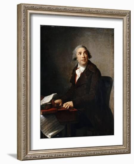 Portrait of Giovanni Paisiello (1740-181) at the Harpsichord-Marie Louise Elisabeth Vigée-Lebrun-Framed Giclee Print