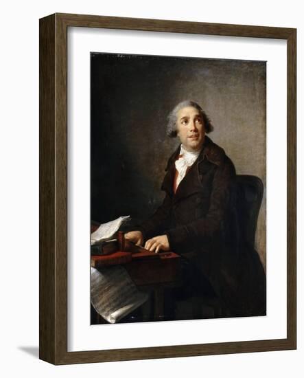 Portrait of Giovanni Paisiello (1740-181) at the Harpsichord-Marie Louise Elisabeth Vigée-Lebrun-Framed Giclee Print