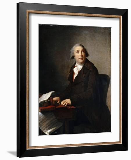 Portrait of Giovanni Paisiello (1740-181) at the Harpsichord-Marie Louise Elisabeth Vigée-Lebrun-Framed Giclee Print
