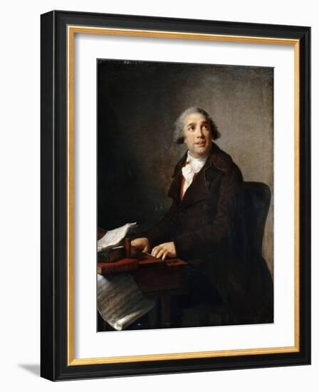 Portrait of Giovanni Paisiello (1740-181) at the Harpsichord-Marie Louise Elisabeth Vigée-Lebrun-Framed Giclee Print