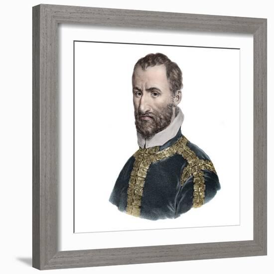 Portrait of Giovanni Pierluigi da Palestrina (1525-1594), Italian composer-French School-Framed Giclee Print